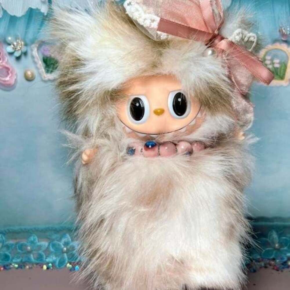 (44)Custom Handmade Labubu Bear Plush  - Magnetic Tail